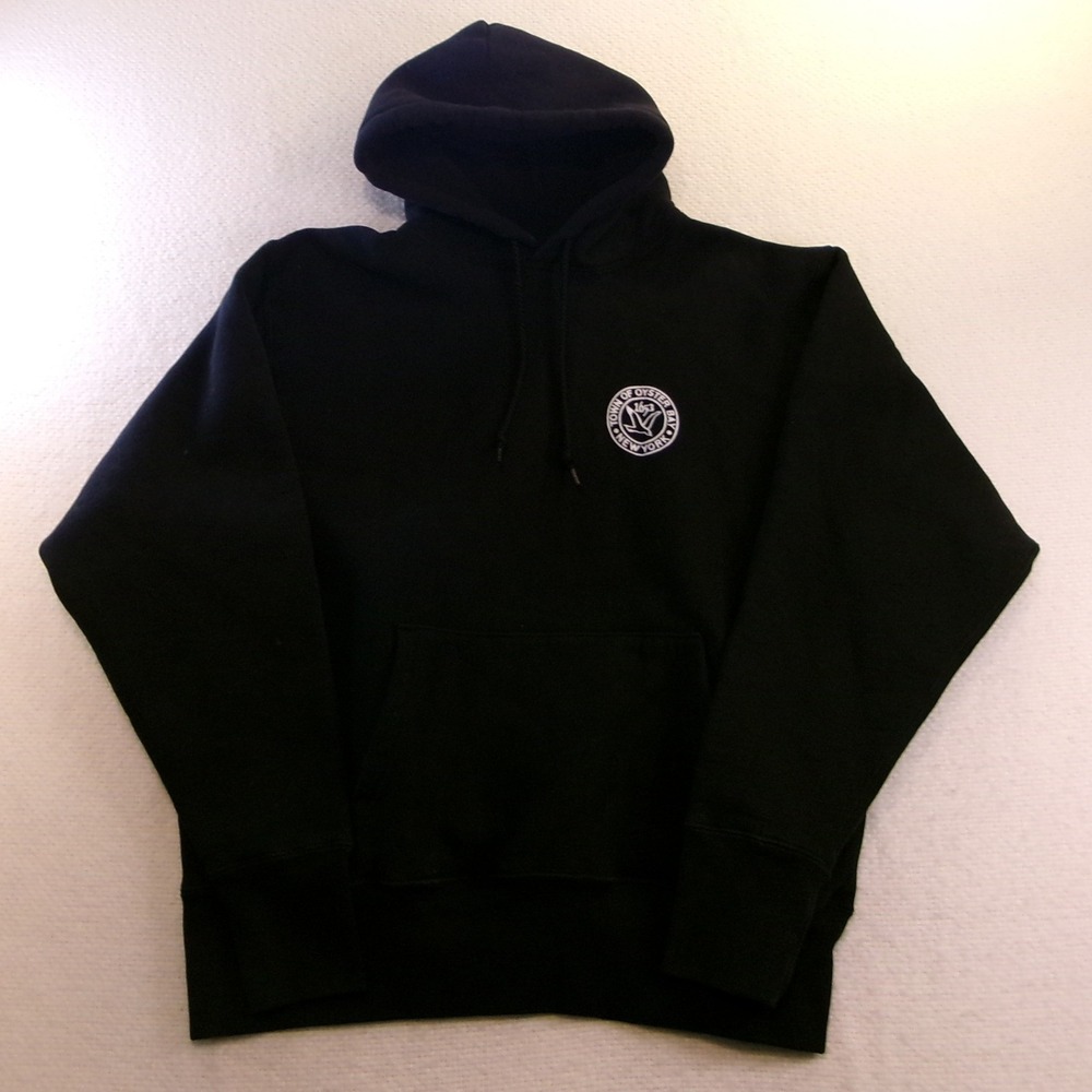Camber Mens XL Hoodie Black Town of Oyster Bay NY Heavyweight Pullover USA Made